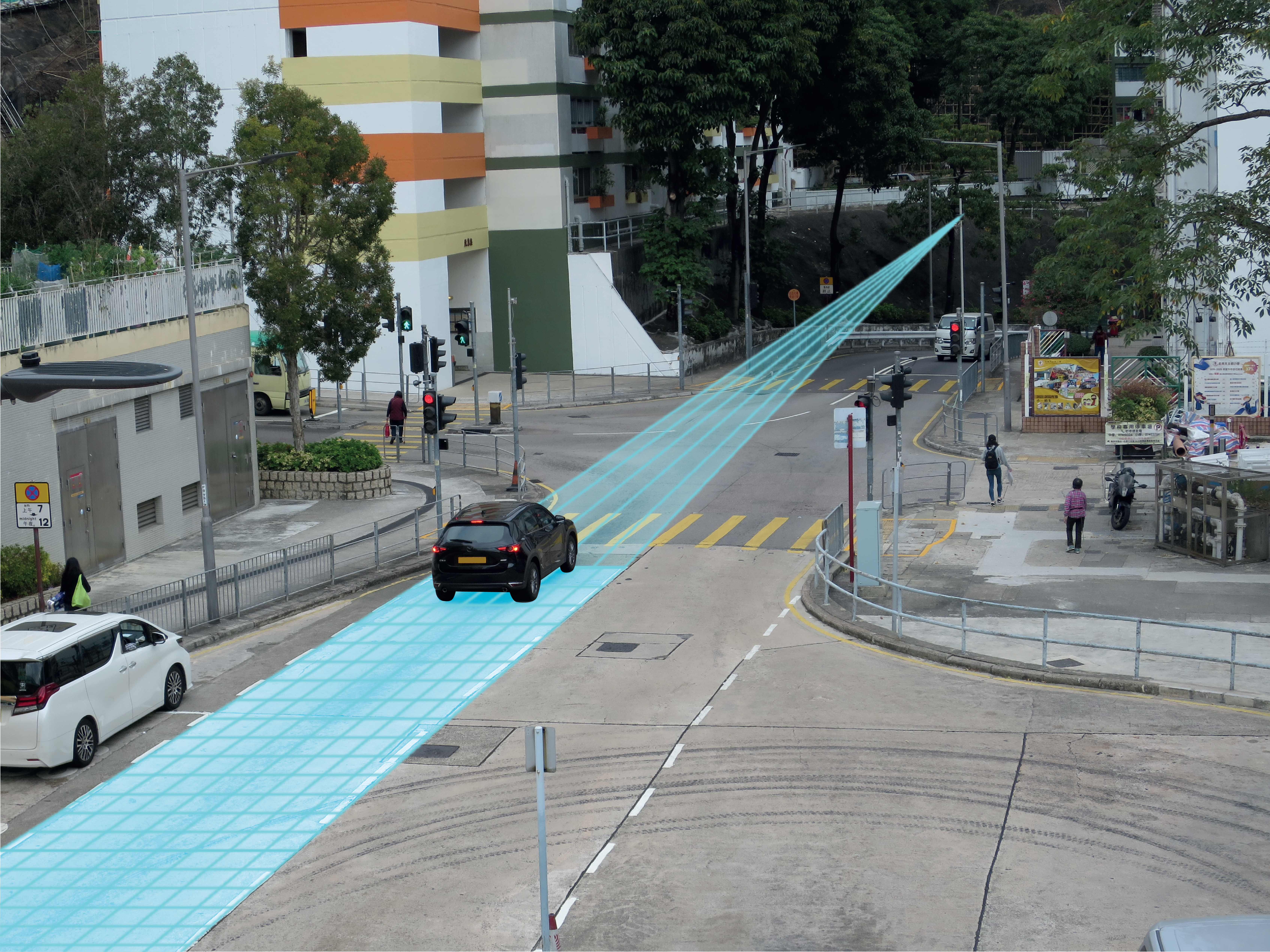 圖解偵測等候車輛方法 以雷達偵測等候車輛